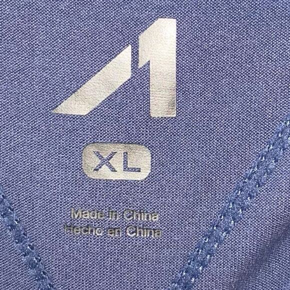 Alive V Neck Blue Short Sleeve Tee Shirt - Picture 5 of 7